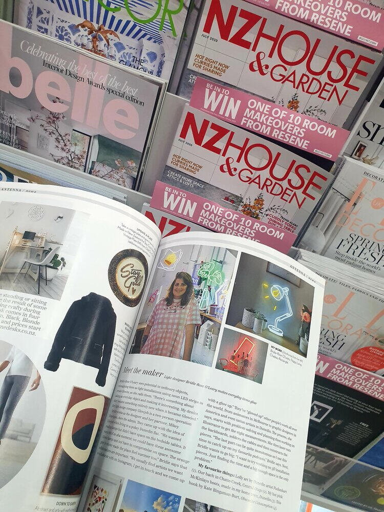 NZ House & Garden Magazine article about Glowjob.